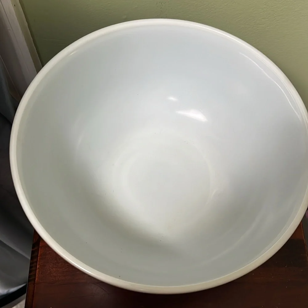 MCM 1964 Pyrex Terra Matte Black/Brown Striped 4 Qt Nesting Mixing Bowl #404